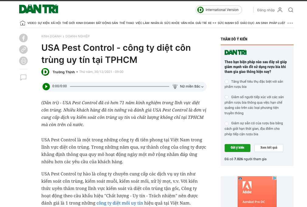 Báo chí nói về USA Pest Control